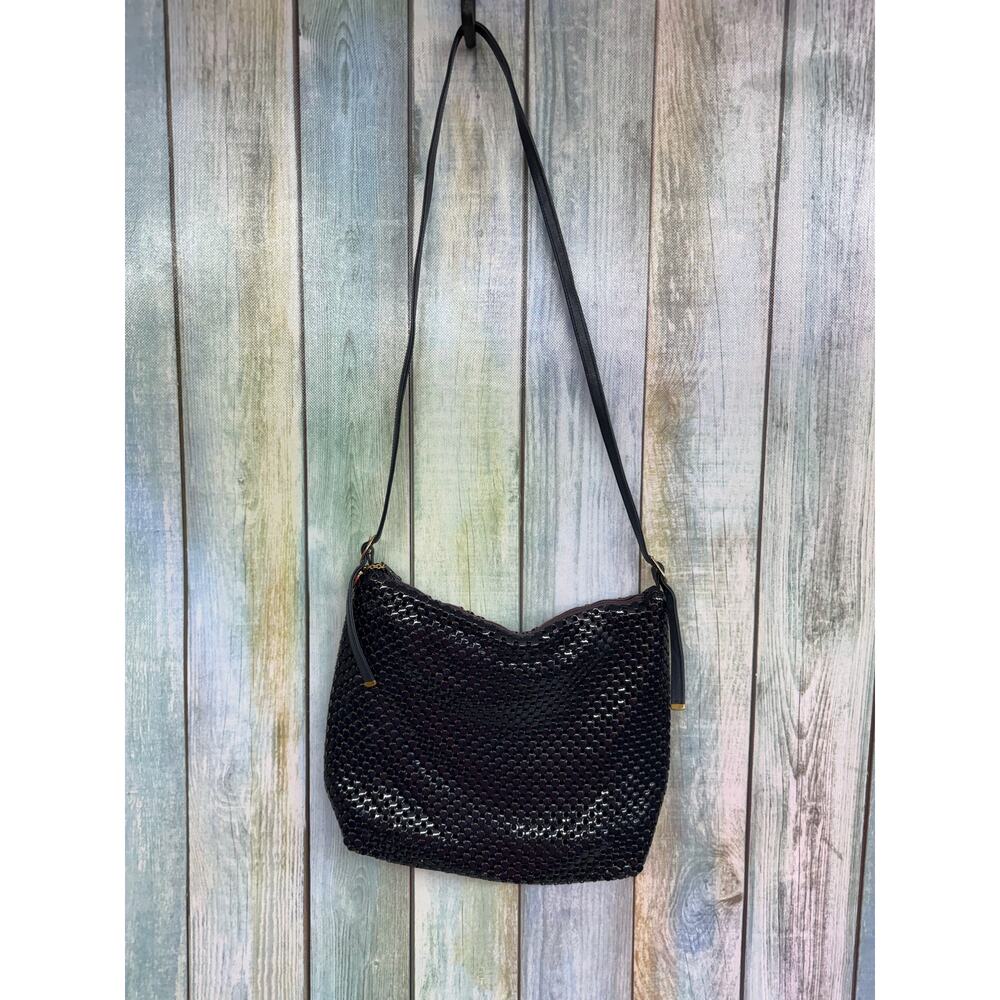 Whiting And Davis Vintage Navy Metal Mesh Shoulder Bag Purse Chainmail Gold - Picture 2 of 8